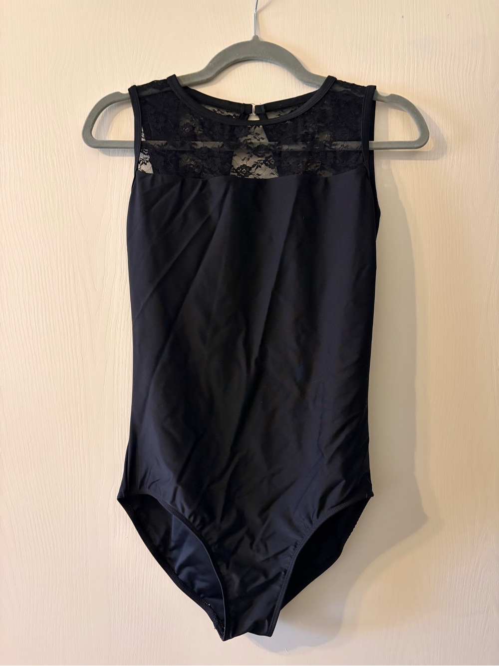 Black and lace ballet leotard